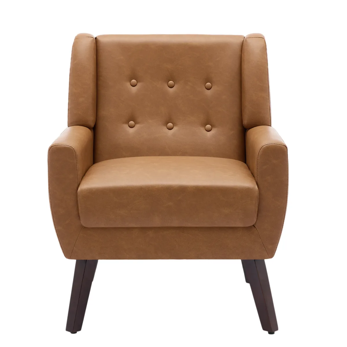 Orsona Button Tufted Faux Leather Accent Chair - Image 5