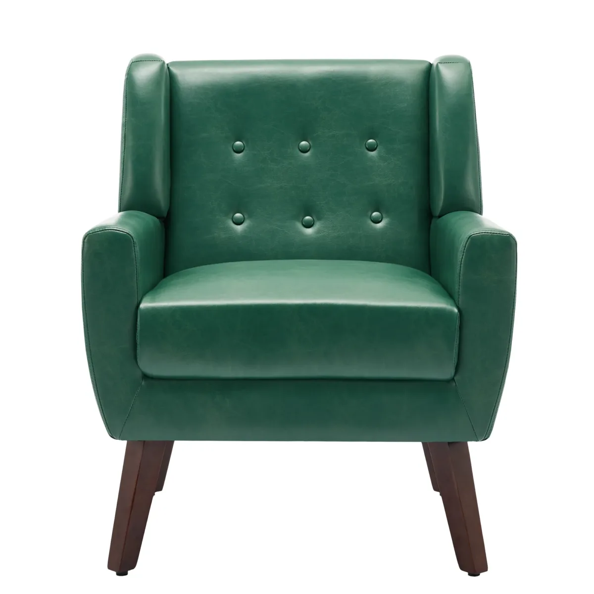 Orsona Button Tufted Faux Leather Accent Chair - Image 2