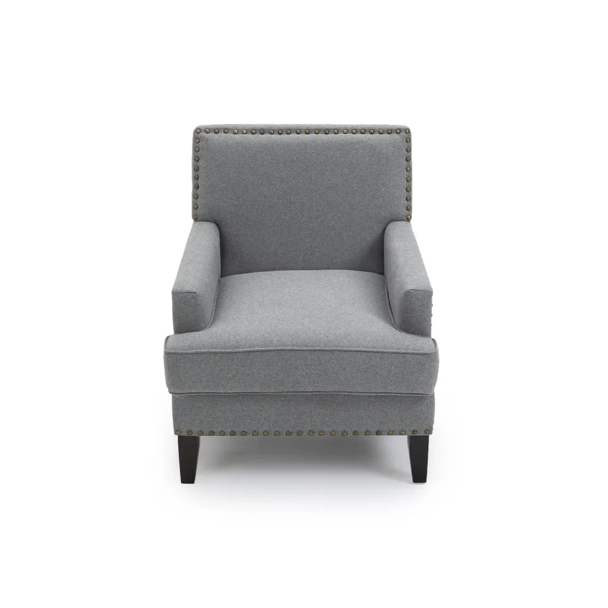 Halcey Nailhead Trims Upholstered Armchair - Image 1