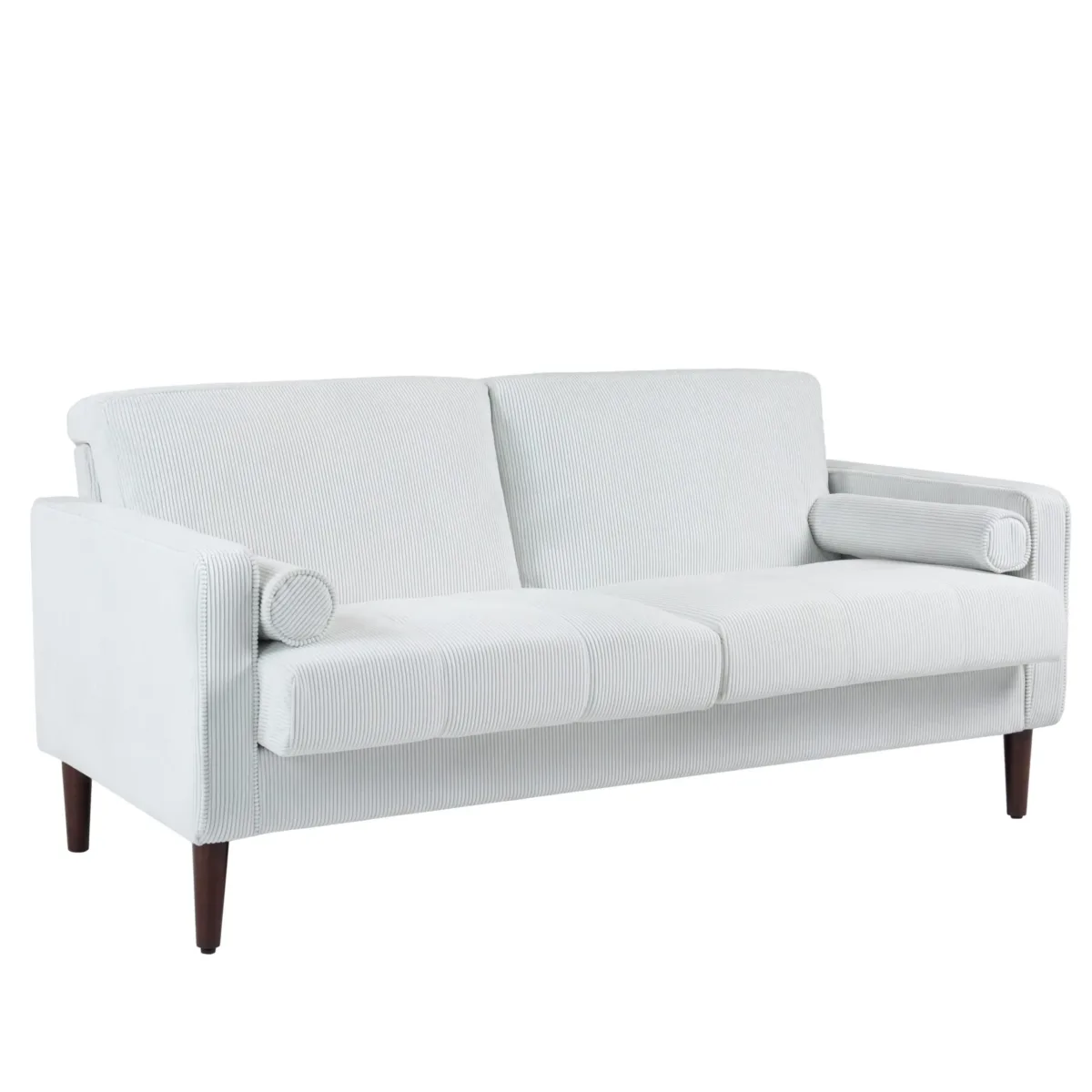 Tavian 61.8" Tufted Corduroy Loveseat with Pillows - Image 1