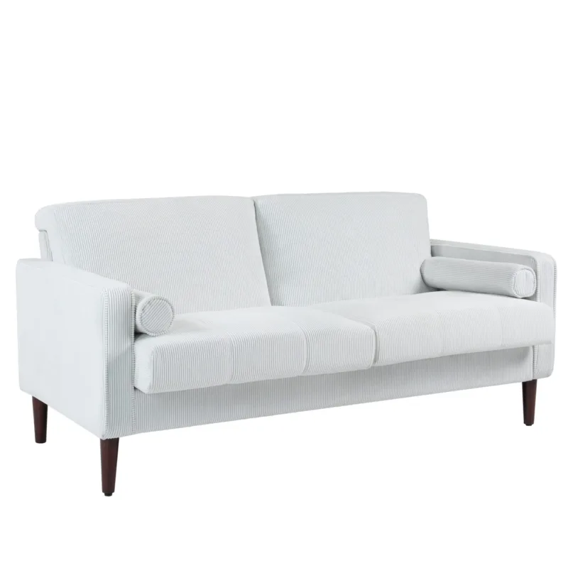 Tavian 61.8" Tufted Corduroy Loveseat with Pillows