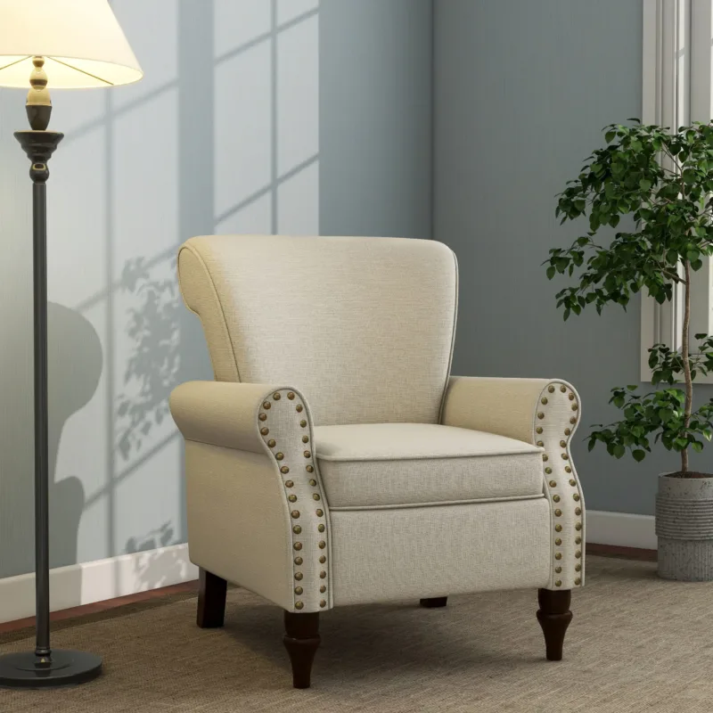 Aveloy French Country Rolled Arms Accent Chair - Image 5