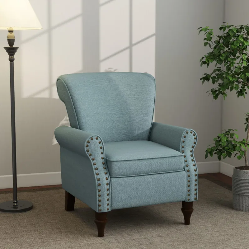 Aveloy French Country Rolled Arms Accent Chair - Image 4