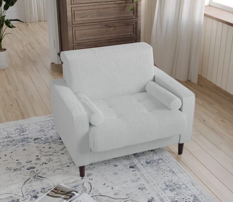 Jovix Track Arm Corduroy Upholstered Accent Chair - Image 12