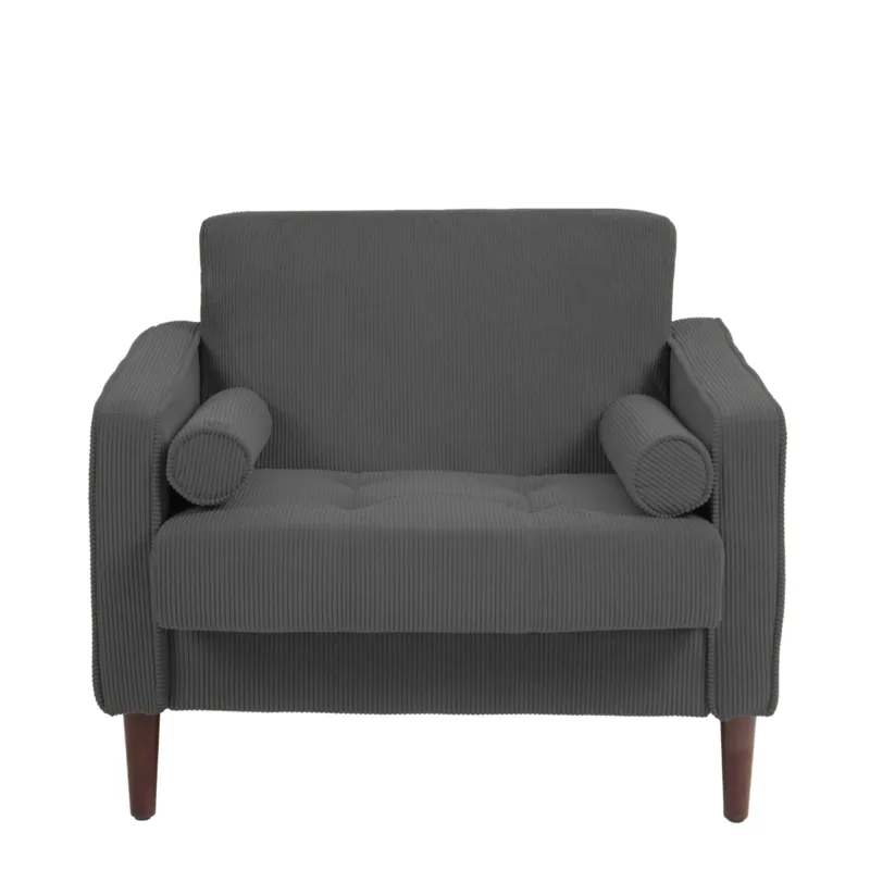 Jovix Track Arm Corduroy Upholstered Accent Chair - Image 6