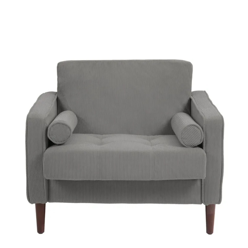 Jovix Track Arm Corduroy Upholstered Accent Chair - Image 4