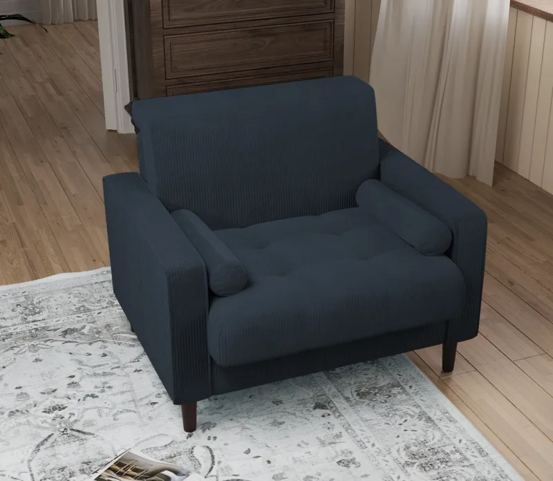 Jovix Track Arm Corduroy Upholstered Accent Chair - Image 8