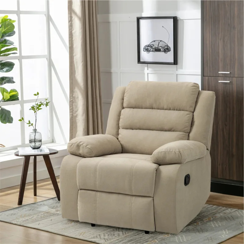 Faelor Modern Overstuffed Fabric Recliner - Image 4