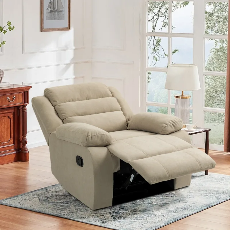 Faelor Modern Overstuffed Fabric Recliner - Image 10