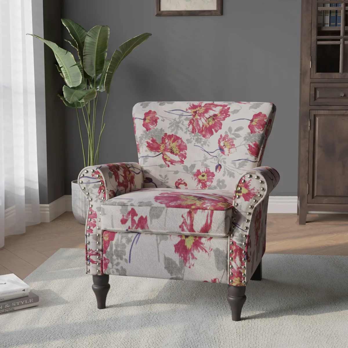Aveloy French Country Rolled Arms Accent Chair - Image 2