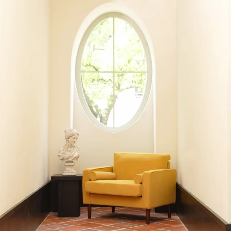 Jovix Track Arm Corduroy Upholstered Accent Chair - Image 2