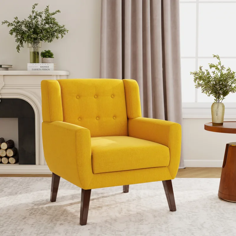 Orsona Button Tufted Fabric Accent Chair - Image 16