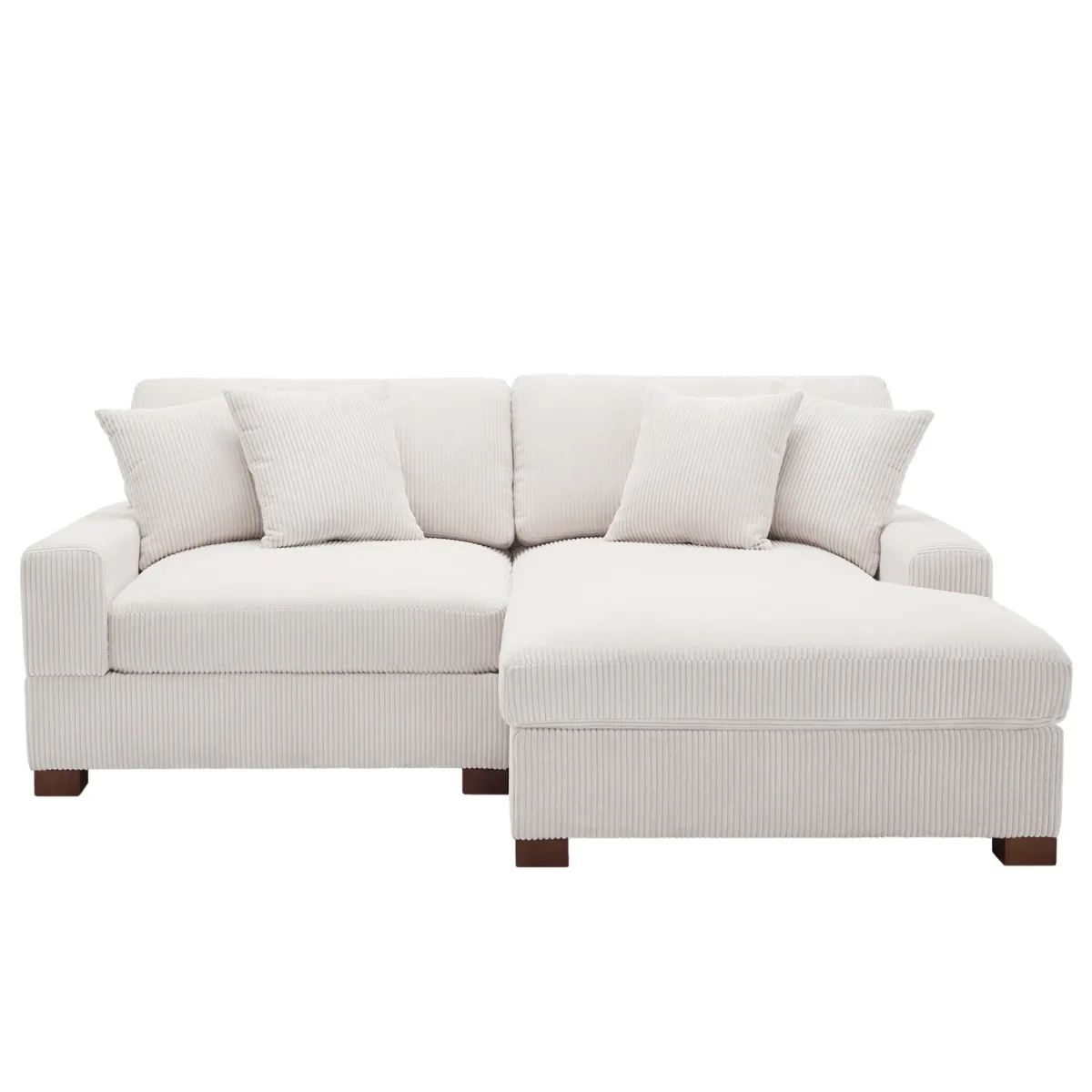 Phydra 2-Piece L-Shape Corduroy Sectional Sofa - Image 1