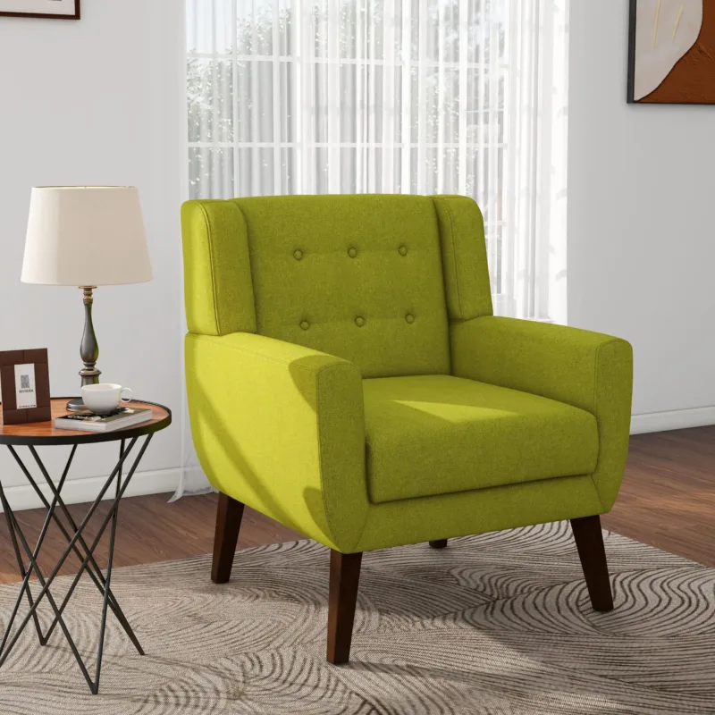 Orsona Button Tufted Fabric Accent Chair - Image 4