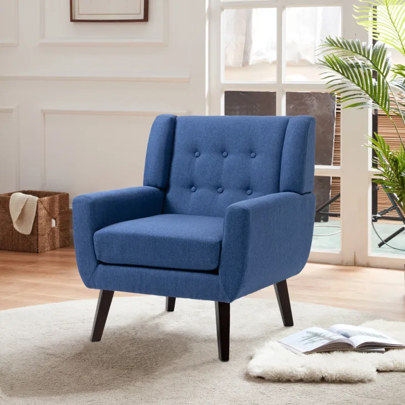 Orsona Button Tufted Fabric Accent Chair - Image 8