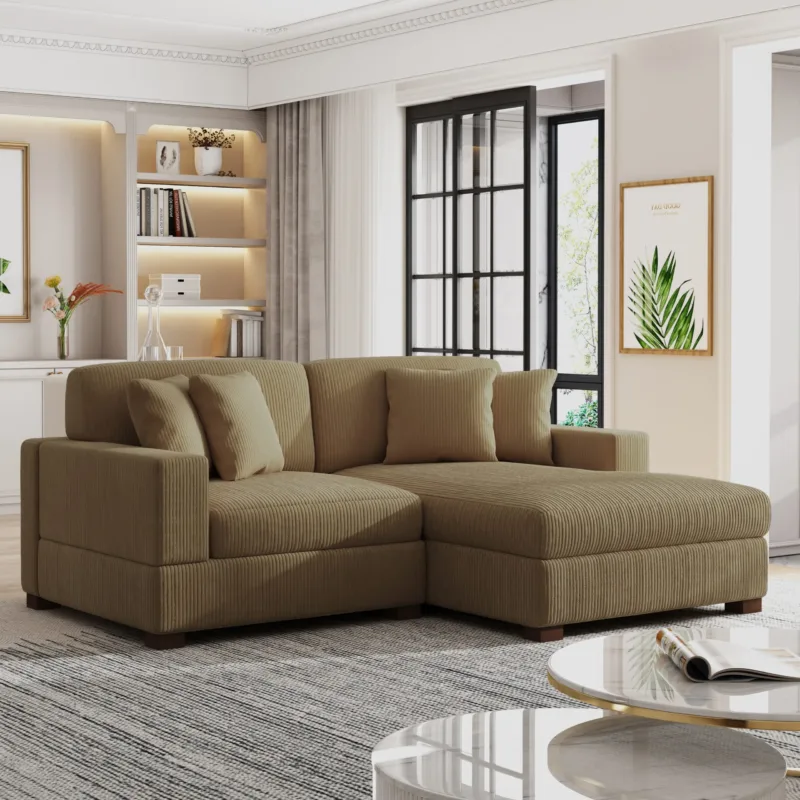 Phydra 2-Piece L-Shape Corduroy Sectional Sofa - Image 10