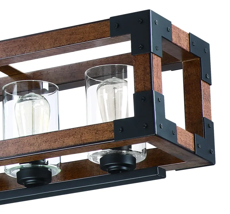 Alilah 5 - Light Dimmable Kitchen Island Square / Rectangle Chandelier - Image 6