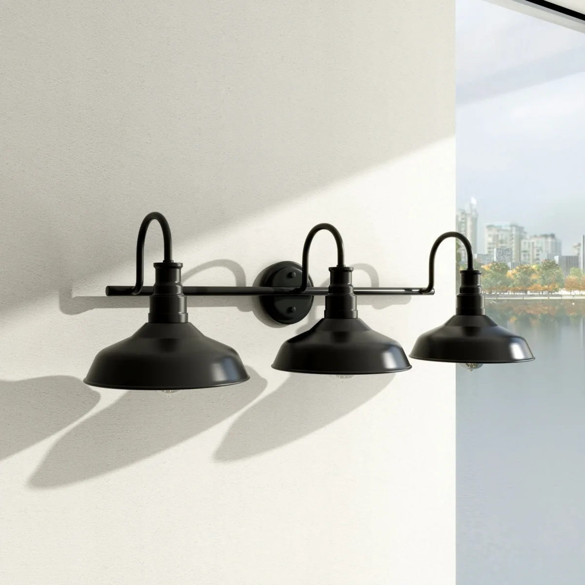 Jami 31.12 in. 3-Light Bronze Vanity Light Fixture, All-In-1 Bathroom Set - Image 3