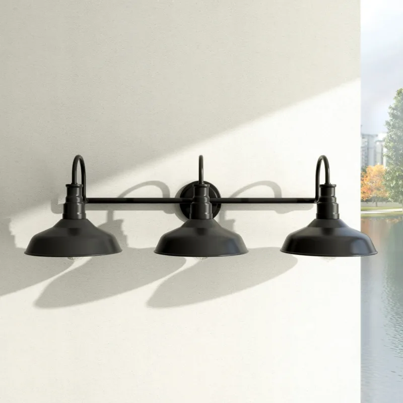 Jami 31.12 in. 3-Light Bronze Vanity Light Fixture, All-In-1 Bathroom Set - Image 2