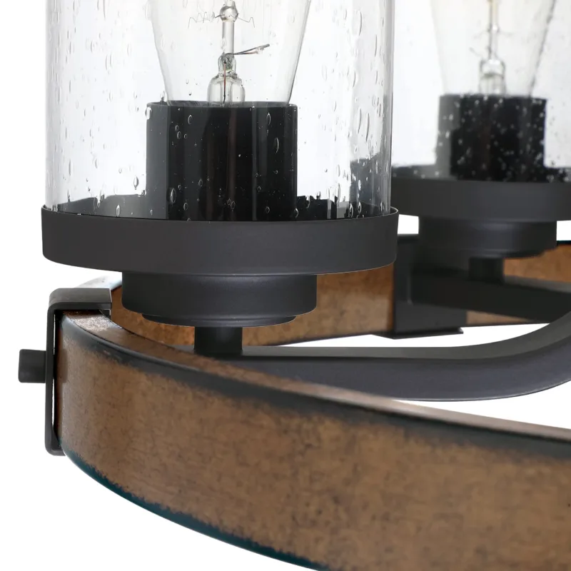 Royst 6 - Light Unique Wagon Wheel Chandelier - Image 5