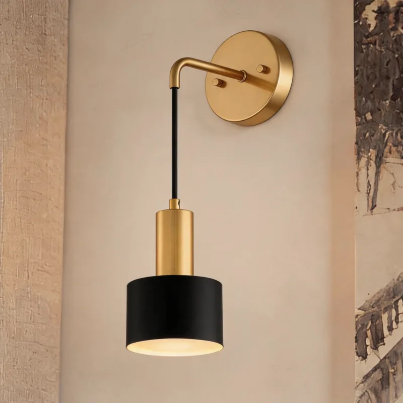 Hollen Mid-Century Modern Cylinder Wall Sconces Set of 2 - Image 2