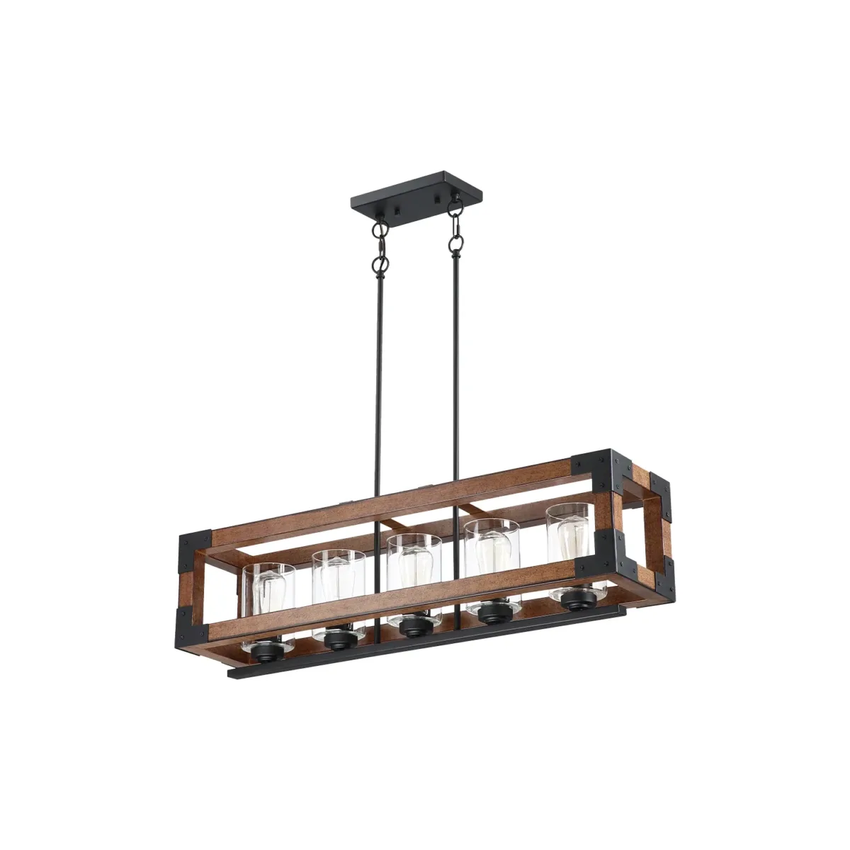 Alilah 5 - Light Dimmable Kitchen Island Square / Rectangle Chandelier - Image 1