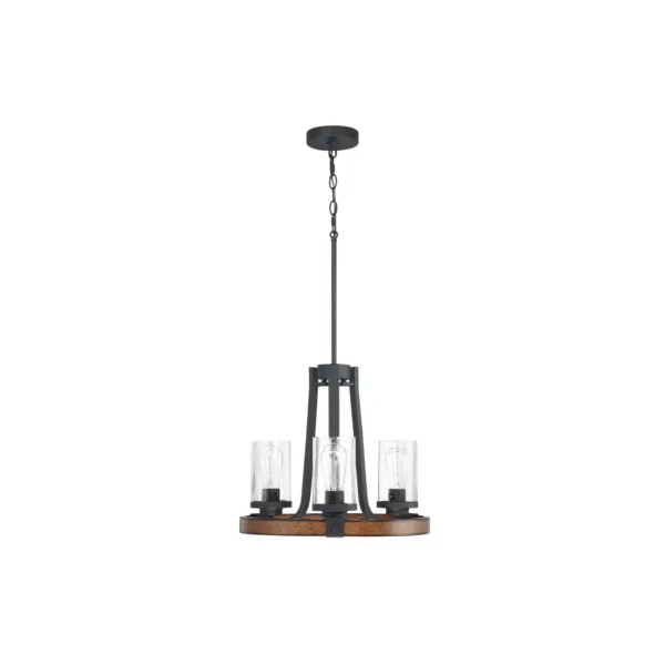 Livorno 3 - Light Wagon Wheel Chandelier
