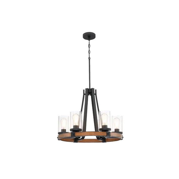 Royst 6 - Light Unique Wagon Wheel Chandelier