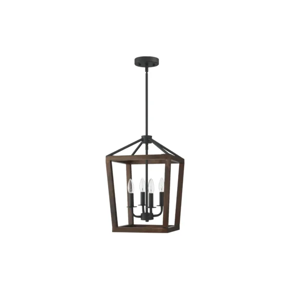 Dobson 4 - Steel Dimmable Lantern Geometric Chandelier