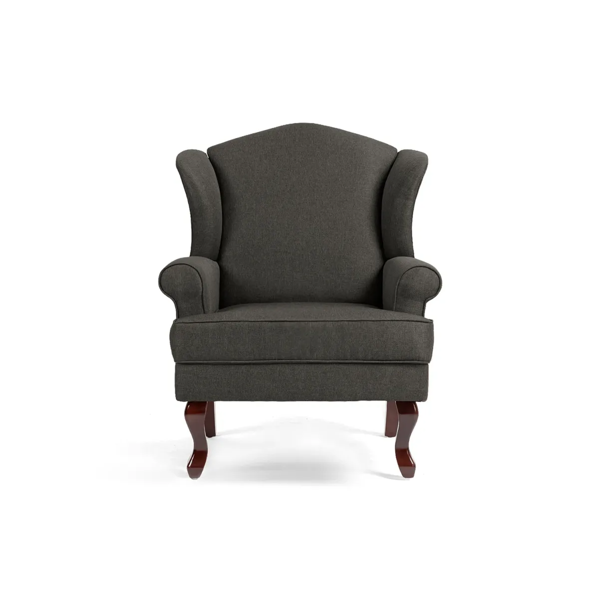 Brentworth Cotton Linen Wingback Accent Chair - Image 1