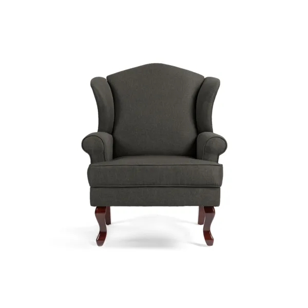 Yamber Berio 31.1"W Upholstered Linen Wingback Accent Chair with Rolled Arm