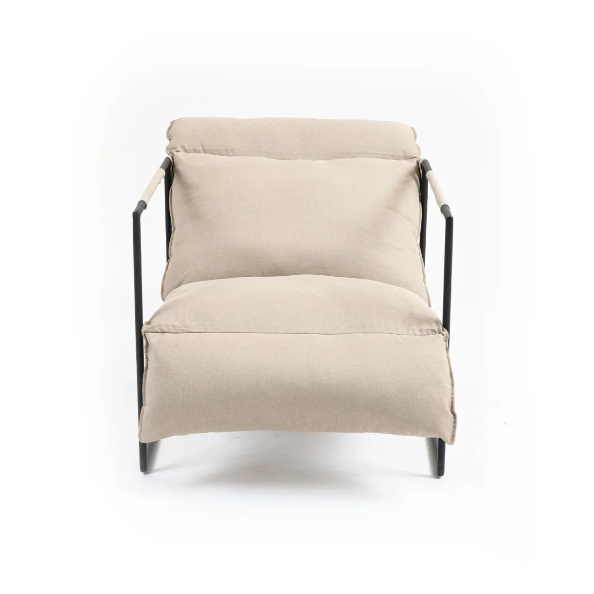 Arloxian Metal Frame Sling Lounge Chair with Adjustable Headrest - Image 1