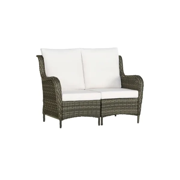 Roven Wicker Outdoor Modular Armchairs Loveseat