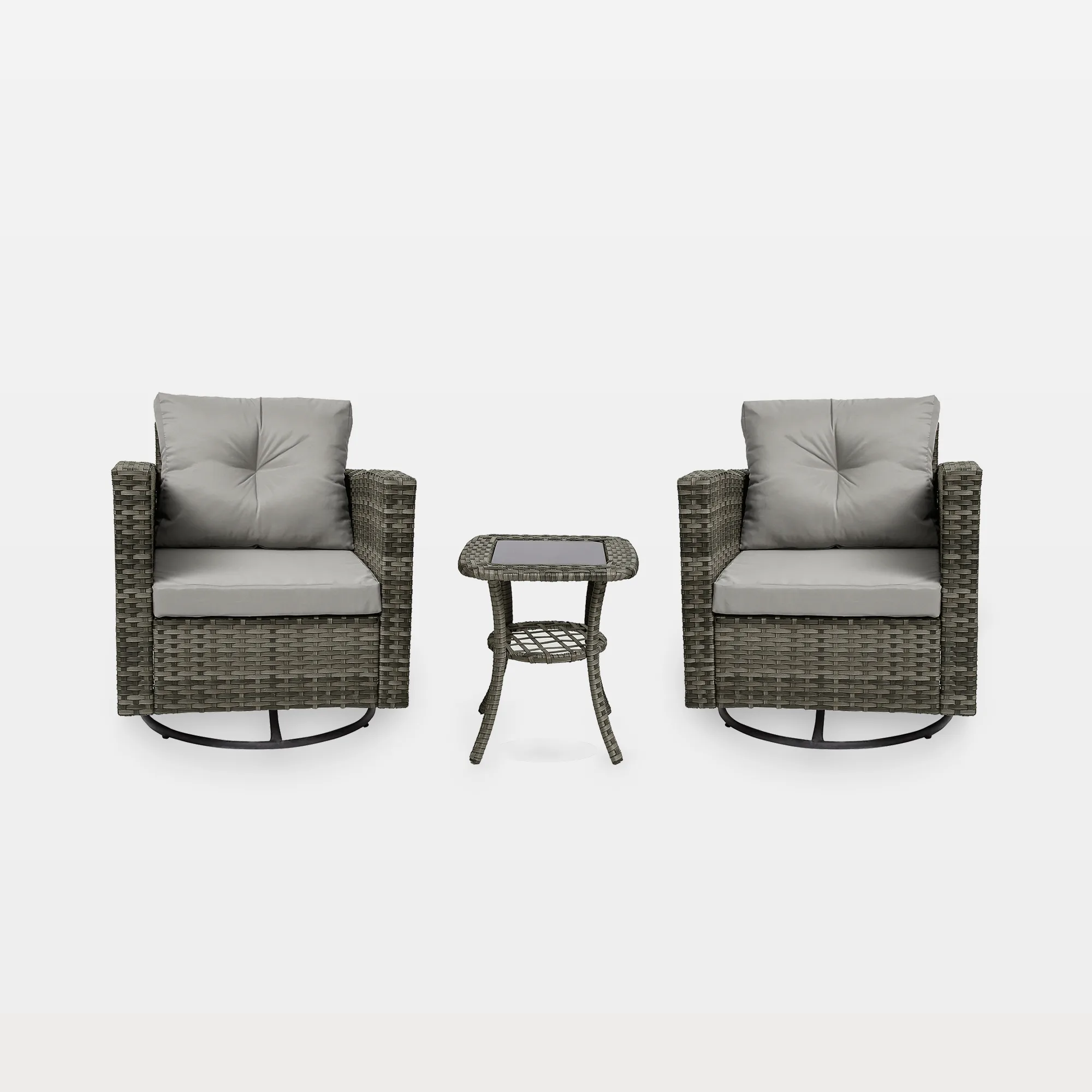 fop-ODF51888310-main Revic 3-Piece Coastal Wicker Swivel Chair Set - Image 1