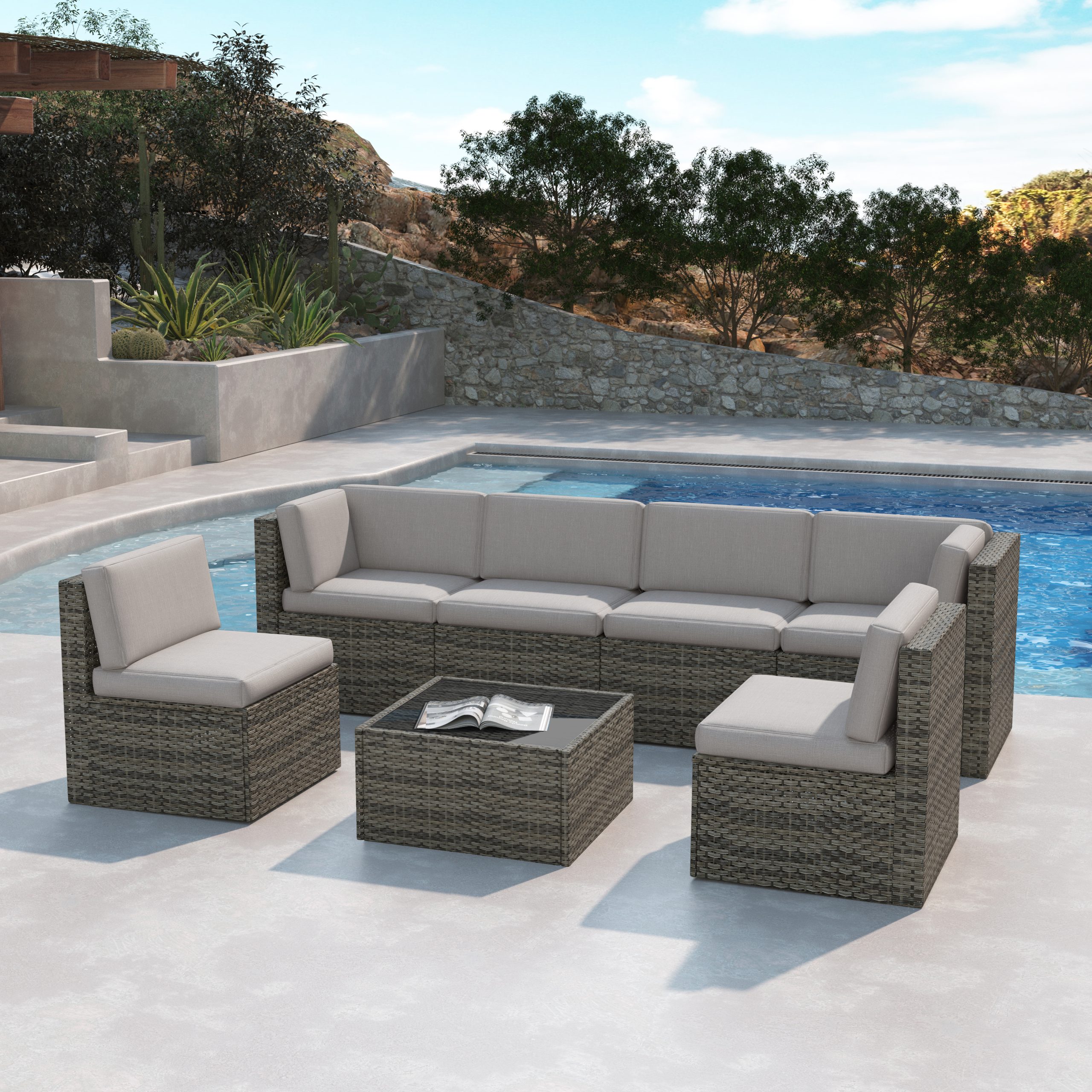 Lounge Set with Cushions