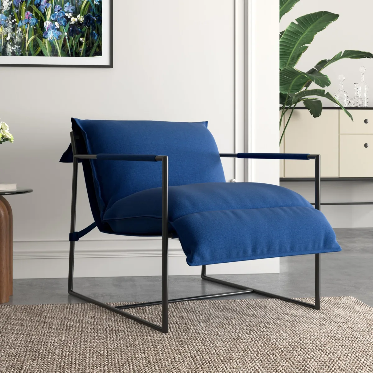 Arloxa Metal Frame Sling Lounge Chair with Headrest - Image 4