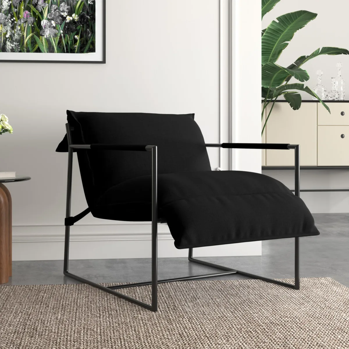 Arloxa Metal Frame Sling Lounge Chair with Headrest - Image 6