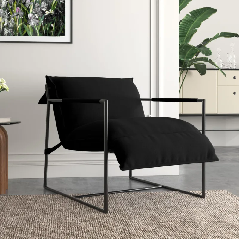 Arloxa Metal Frame Sling Lounge Chair with Headrest - Image 6