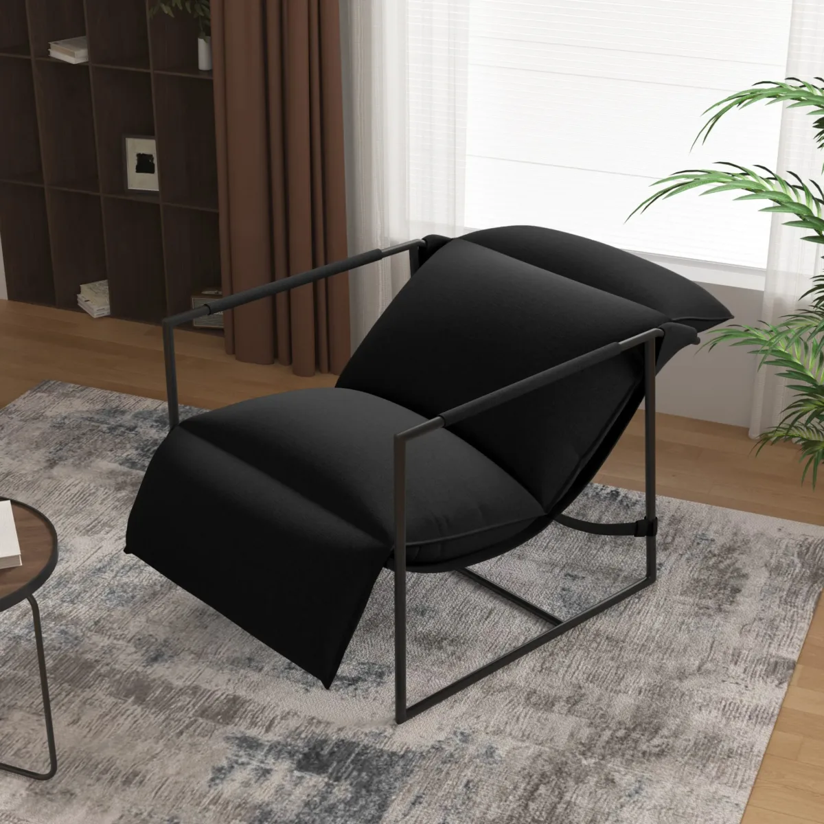 Arloxian Metal Frame Sling Lounge Chair with Adjustable Headrest - Image 6
