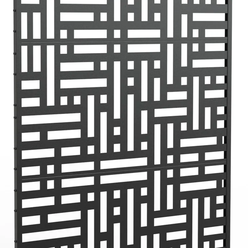 4 ft. W Stanaford Metal Privacy Screen Privacy Panel with Pattern - Image 5