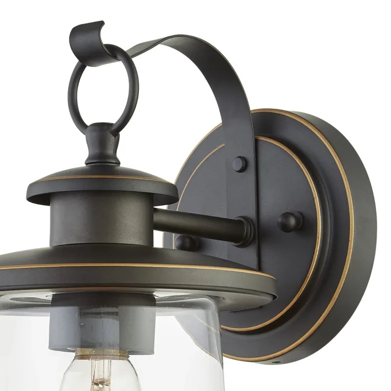Oil Rubbed Bronze 12" H Outdoor Wall Lantern - Image 5