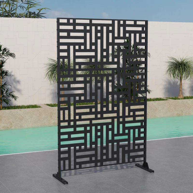 76'' x 47.2'' Privacy Metal Screen Fence Panel - Image 3