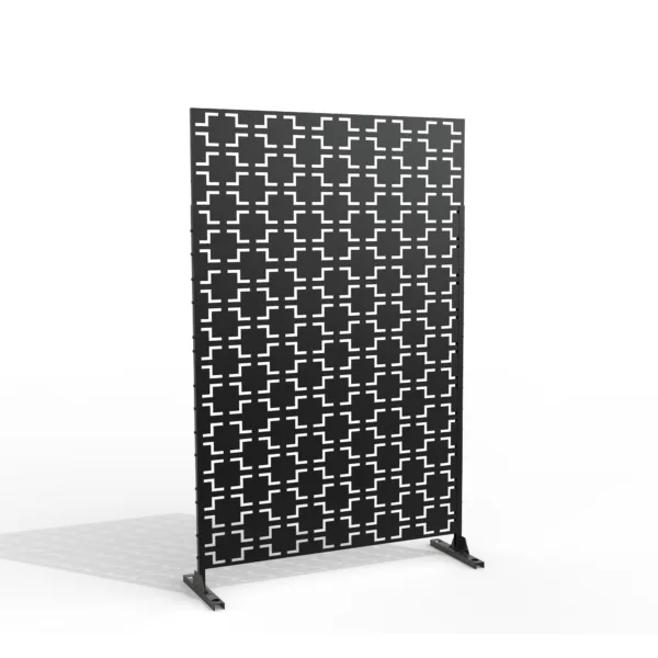 4 ft. W Stanaford Metal Privacy Screen Privacy Panel with Pattern