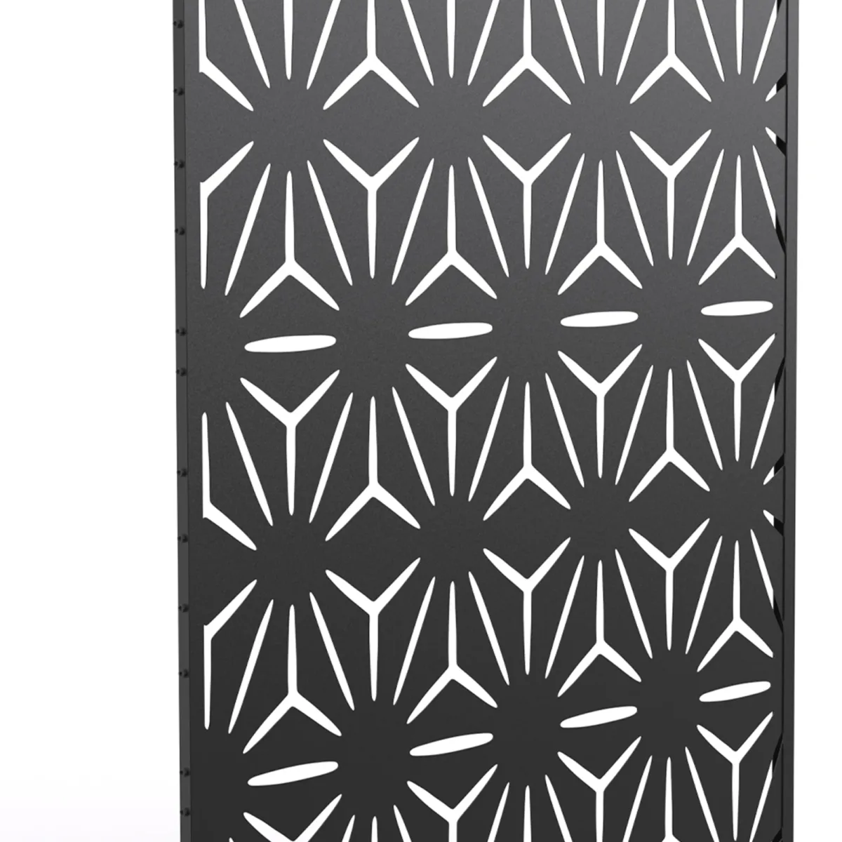 4 ft. W Stanaford Metal Privacy Screen Privacy Panel with Pattern - Image 6