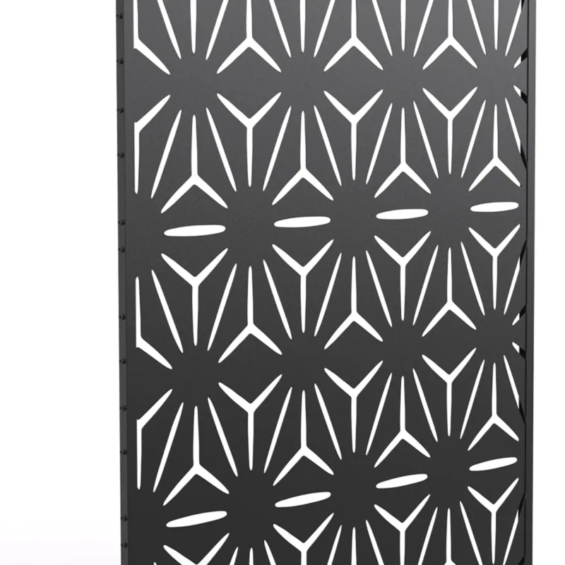 4 ft. W Stanaford Metal Privacy Screen Privacy Panel with Pattern - Image 6