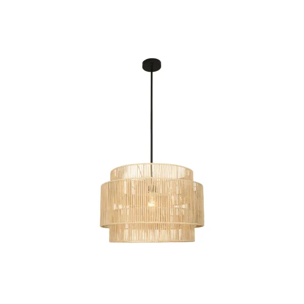 Armelia 1 - Light Nature Brown Drum Pendant