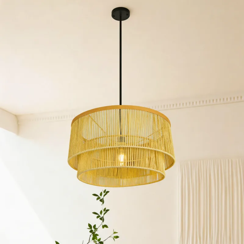 Armelia 1 - Light Rattan Pendant Light - Image 2