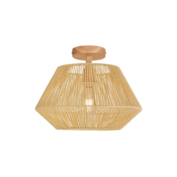 Armelia Rattan Semi Flush Mount