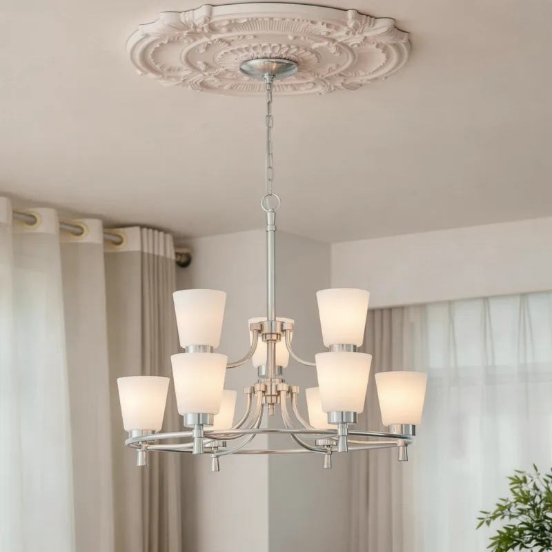 Janiyla 9 - Light Dimmable Tiered Chandelier - Image 2