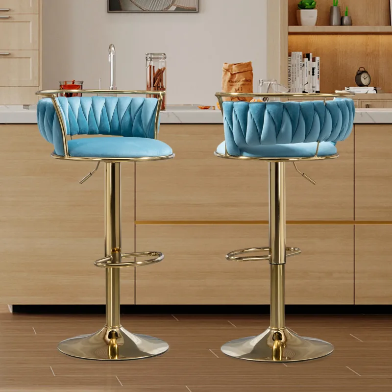Letizia Swivel Upholstered Counter Stool (Set of 2) - Image 3